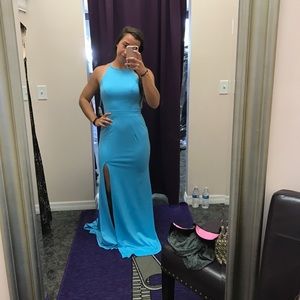 BABY BLUE PROM DRESS